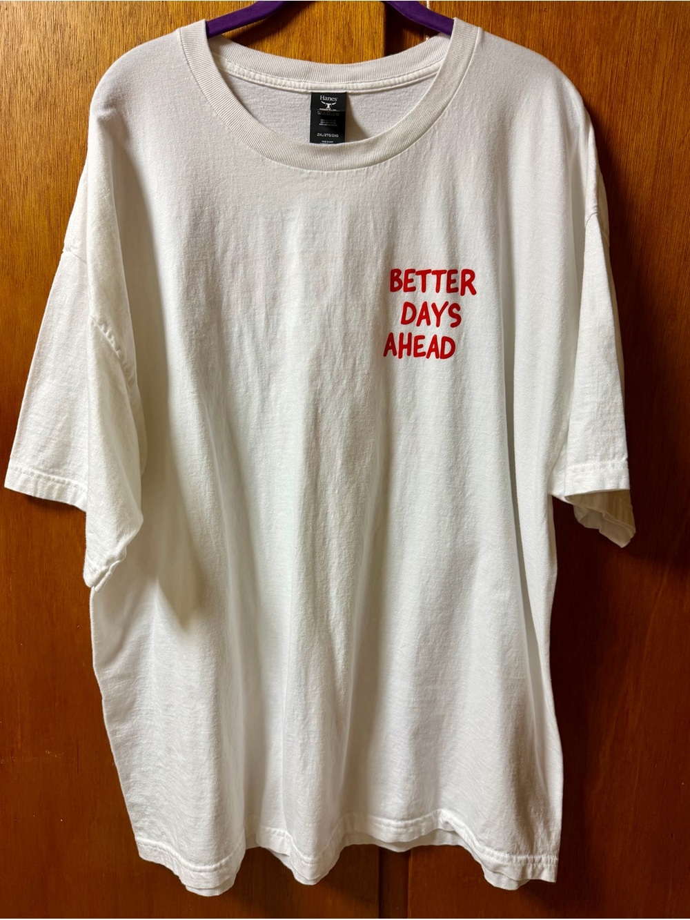 Hanes Unisex White Graphic Tee